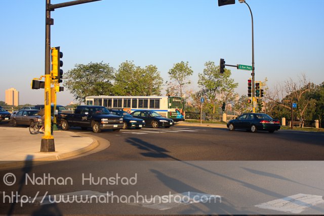 The intersection of Franklin Avenue and East River Parkway.